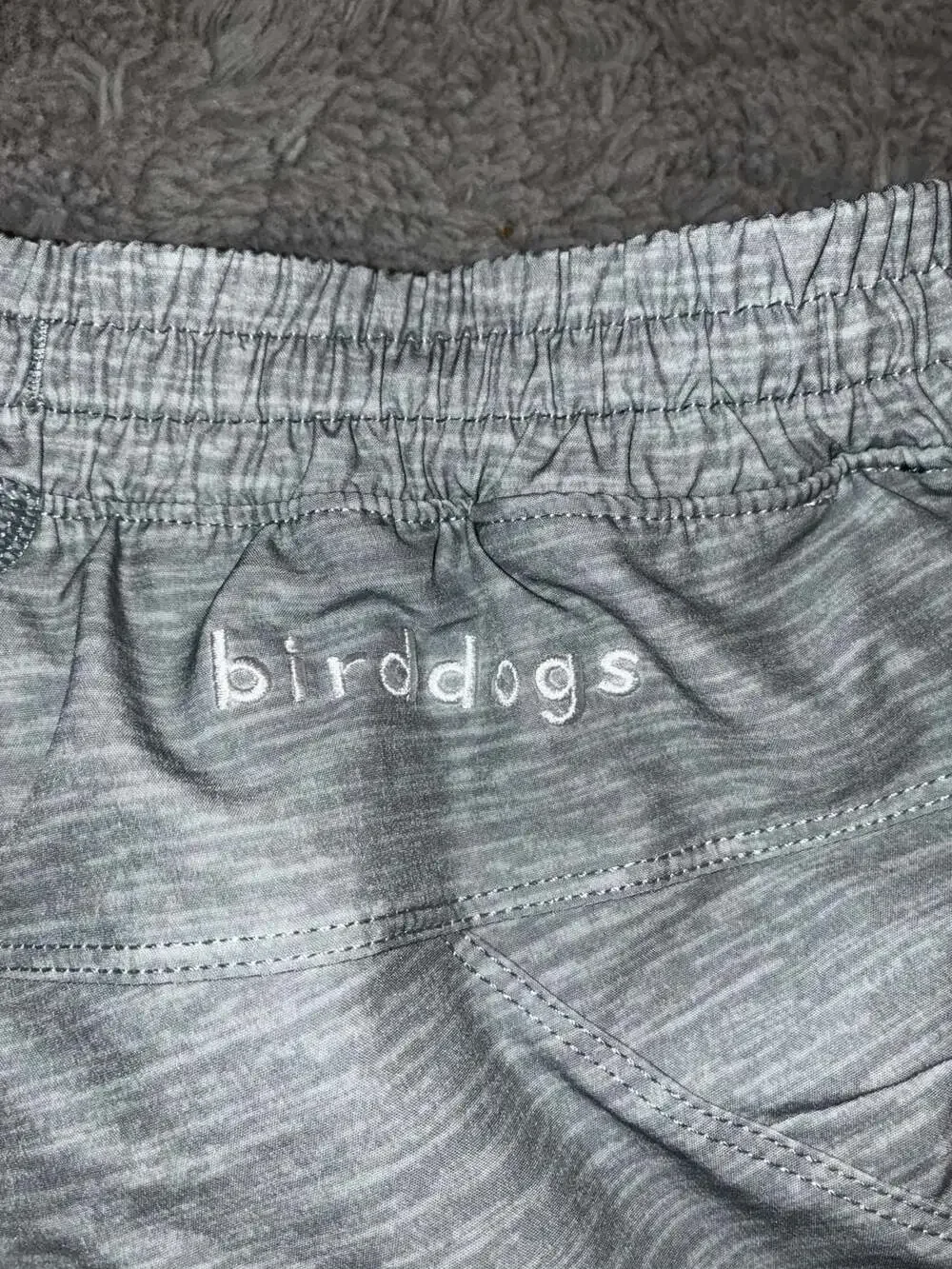 Birddogs Boom Gray Space Dye Athletic Lined Shorts Size S